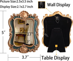 new Small Vintage Picture Frames 2.5x3.5 Antique Victorian Oblong, Green 07FC0E-D4 - KOEEK