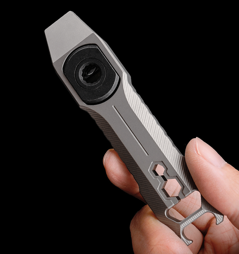 EDC Titanium Alloy Keychain Pocket Pry Bar Crowbar Opener Outdoor Multi Tools 07FC0E-D4 - KOEEK