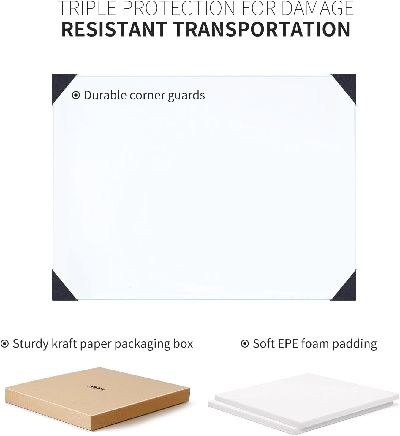 Large tempered glass cutting board, dimensions 18 inches × 24 inches 07FC0E-D4 - KOEEK