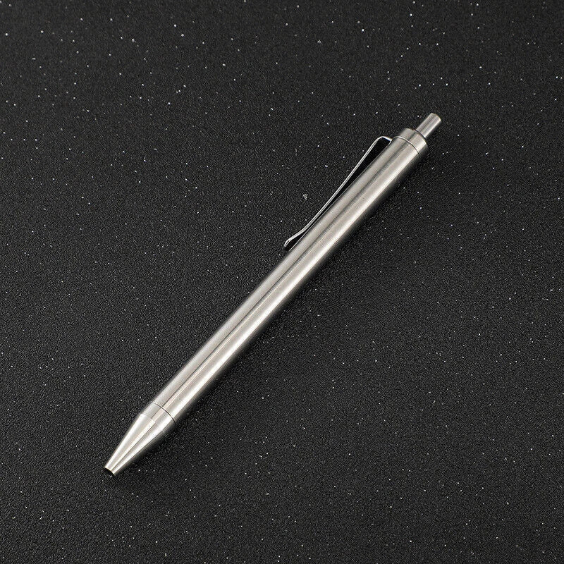Titanium Alloy Push Button Ballpoint Mechanical Business Stationery Pen Tactical 07FC0E-D4 - KOEEK