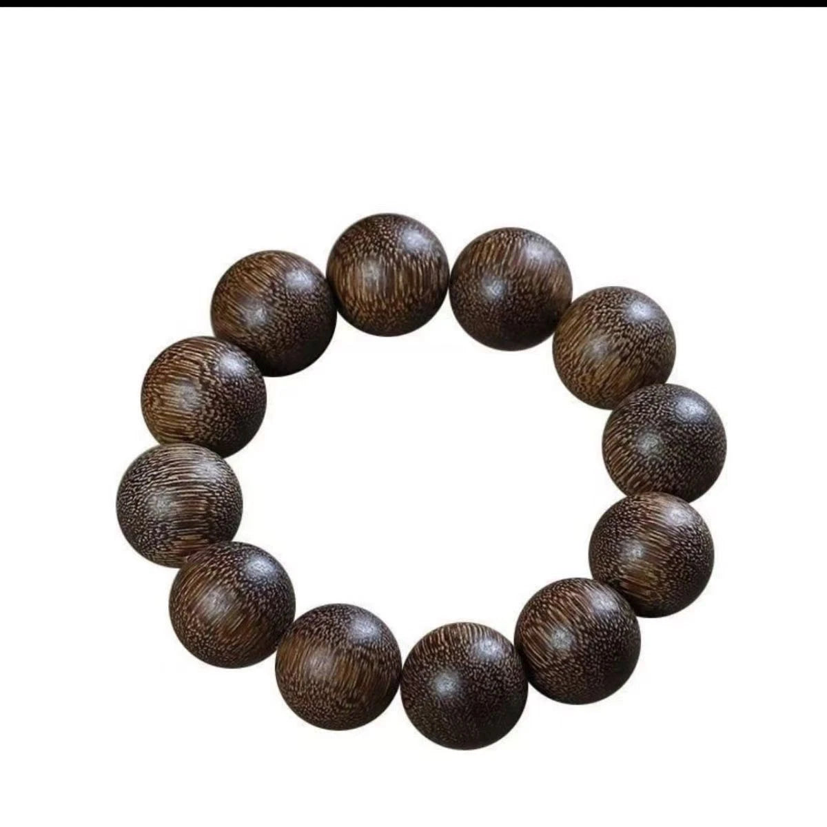 20mm*12 China Natural Wood Buddhist Prayer Beads Men Woman  Bracelet Gift 07FC0E-D4 - KOEEK