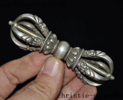 Old Tibet Tantra Buddhism Tibetan Silver Dorje Vajra Dorje Phurpa Dagger FaQi 07FC0E-D4 - KOEEK