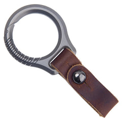 EDC Titanium Alloy Leather Porable Hanging Buckle Car Keychain Key Belt Waist 07FC0E-D4 - KOEEK