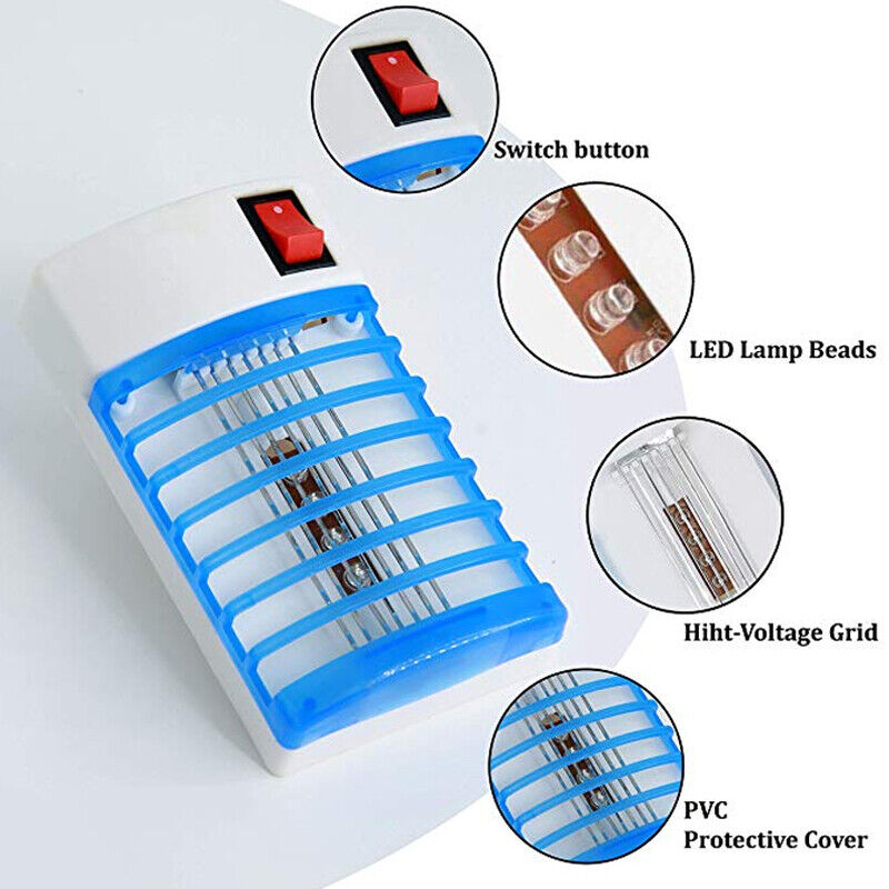 ny 1-10x Lampara Para Matar Mosquitos Bug Mosca Trampa Electrica De Insectos Zapper