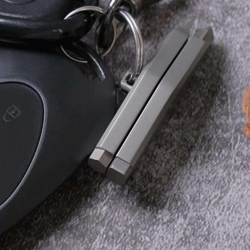 Mini Titanium Alloy Rotate Multi Tools Pry Bar Crowbar Portable EDC Keychain 07FC0E-D4 - KOEEK