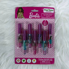 Barbie 7-Piece Lip Gloss Set for Girls Kids Makeup Gift Party Favor Toy BARBIE - KOEEK
