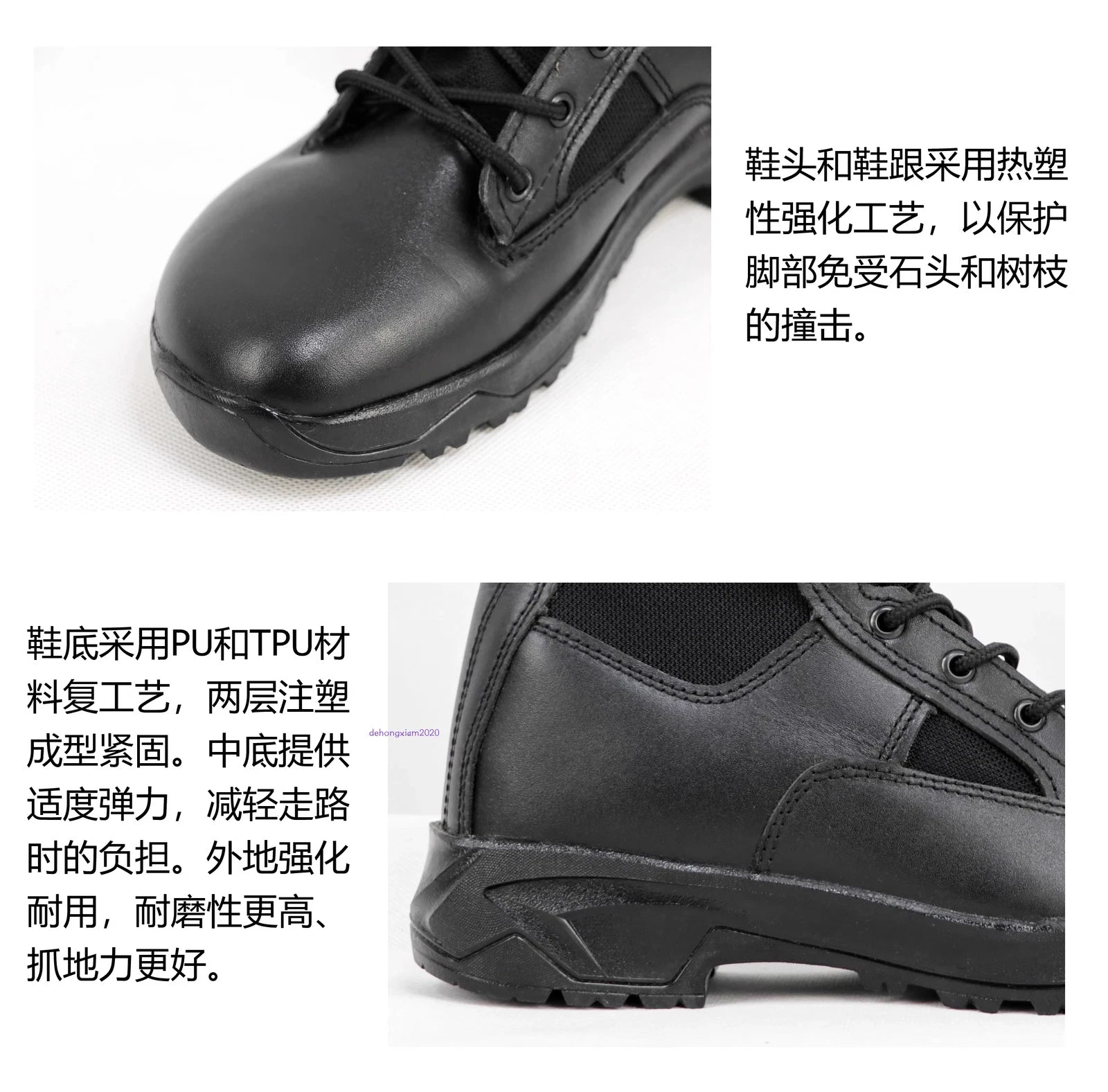 Russian Army   VKBO2.0 Black Combat Boots Leather Tactical Boots Gift 07FC0E-D4 - KOEEK