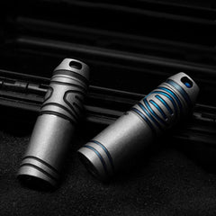 Titanium Mini Rechargeable LED Flashlight Waterproof Keychain Pendant EDC Light 07FC0E-D4 - KOEEK