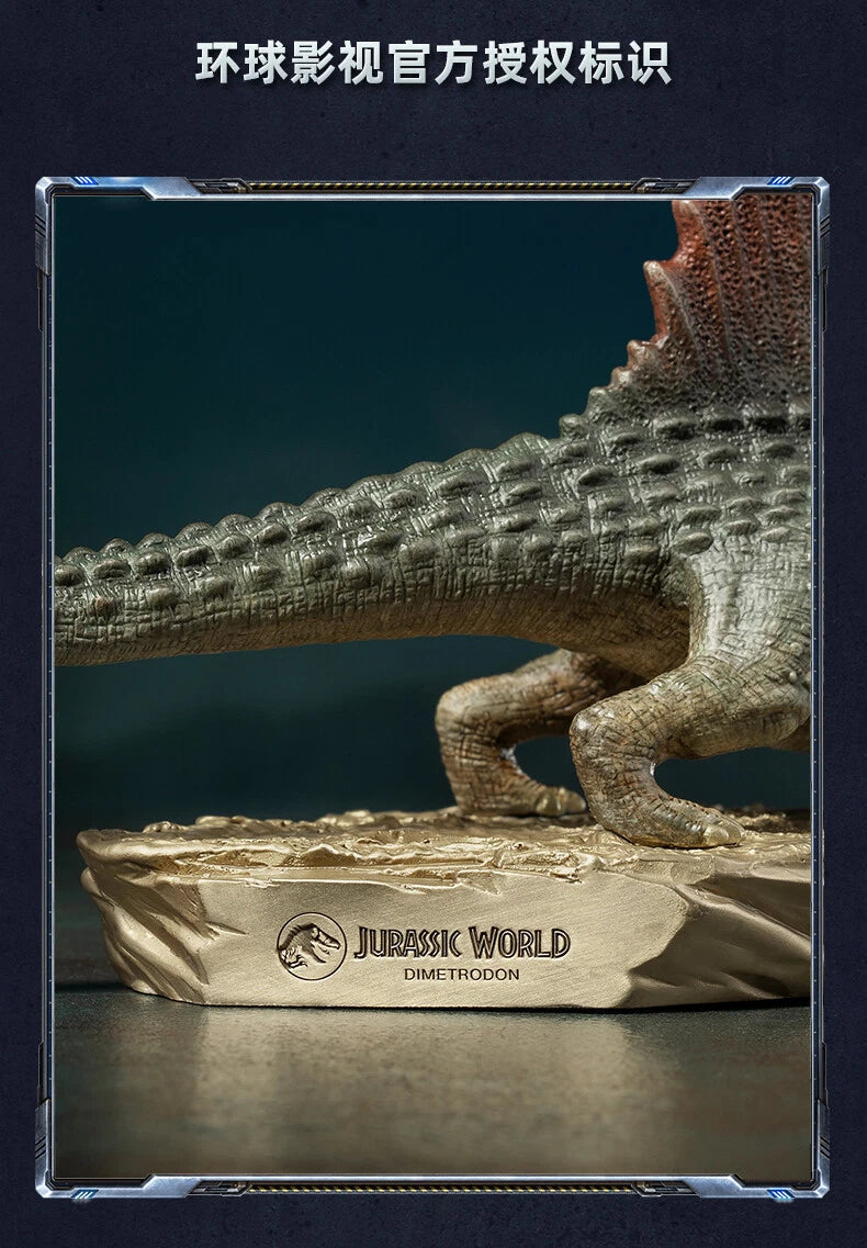 TONGSHIFU 1/20 Dimetrodon Model Brass Dinosaur Pelycosauria Statue Display Gift 07FC0E-D4 - KOEEK