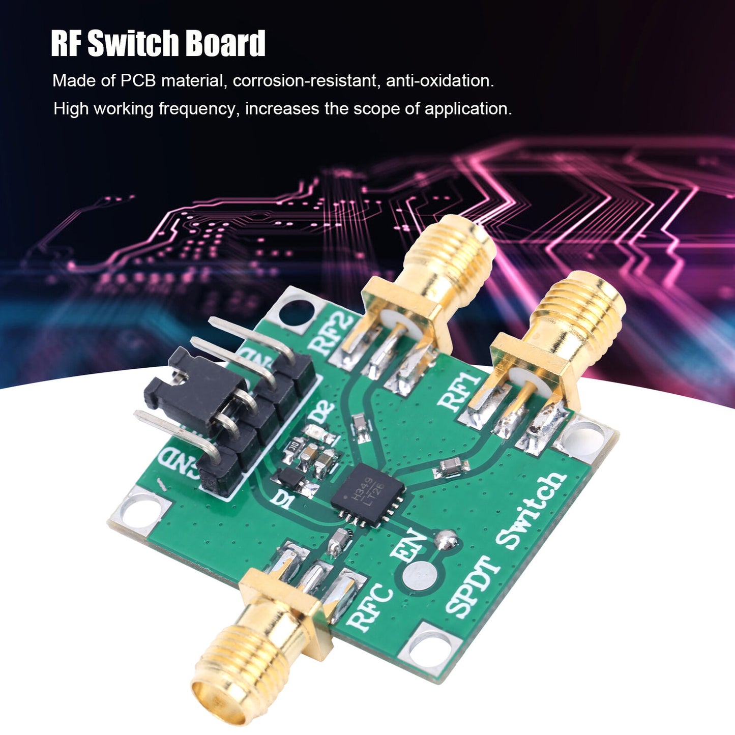 new 3V‑5V RF Switch Module Single-Pole 2 Throw Board 50Ohms Impedance SMA Interface koeek - KOEEK