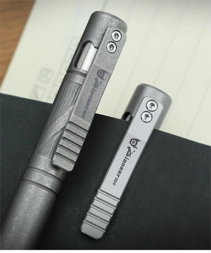 Titanium Ballpoint Pen Bolt Action Office Signature Writing Pocket Pen EDC Gifts 07FC0E-D4 - KOEEK