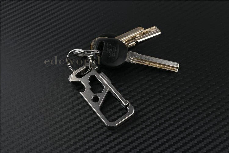 HotTitanium TC4 Mechanic Key Chain Carabiner Opener Outdoor Multi EDC Tool M-KC1 07FC0E-D4 - KOEEK