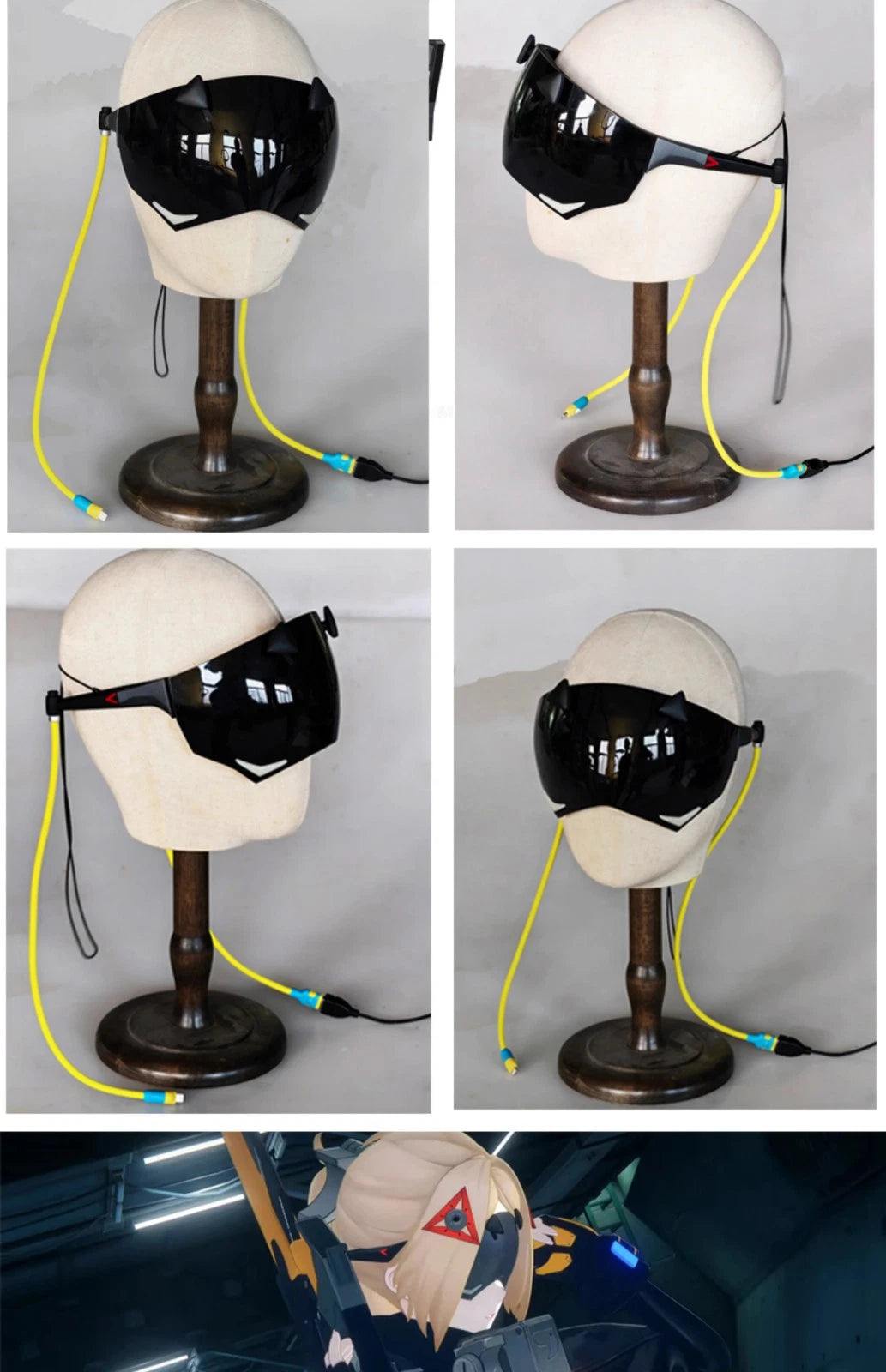 Zenless Zone Zero Trigger Half Face Mask LED Light 7 Emotions Change Eye Mask 07FC0E-D4 - KOEEK