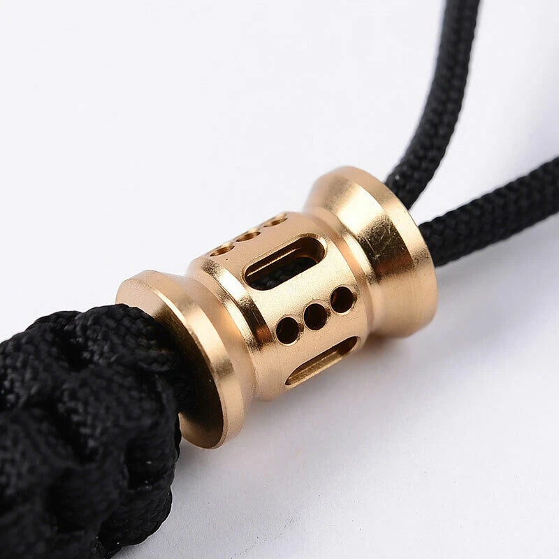 2pcs EDC Brass Knife Lanyard Bead Torch Flashlight Parachute Paracord Cord Tool 07FC0E-D4 - KOEEK