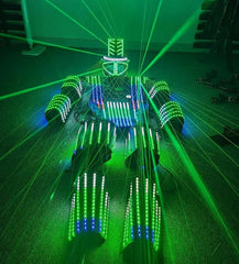 LED Robot Costume Suit IlluminatedDance Party Show Glow Night Lights Clothing 07FC0E-D4 - KOEEK