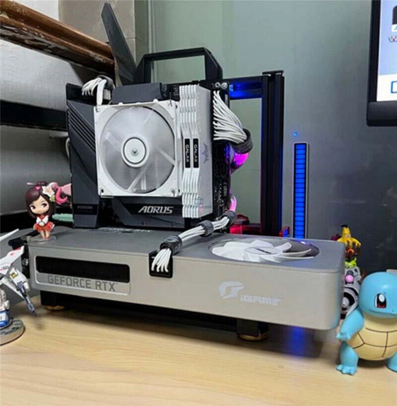Open Frame ITX PC Case Steel Aluminum Computer Mini Cooling Case SFX Stock! 07FC0E-D4 - KOEEK