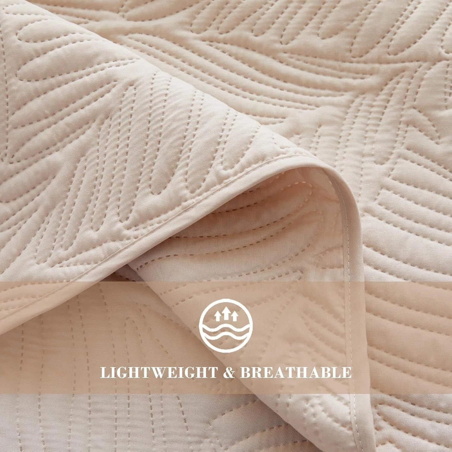 Queen Quilt Bedding Set,Lightweight Beige Quilts Queen Full Size for All Seasons 07FC0E-D4 - KOEEK