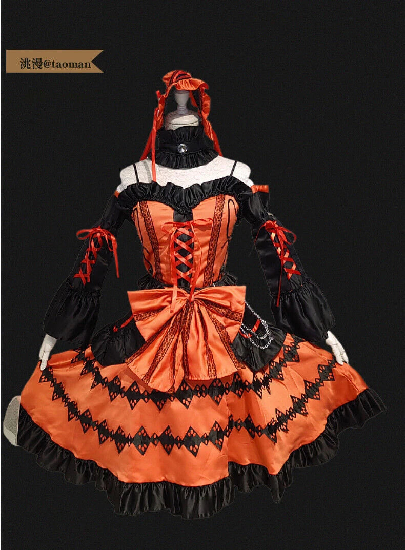 DATE A LIVE Tokisaki Kurumi Dresses Costume Cosplay Halloween Set Women Dress 07FC0E-D4 - KOEEK