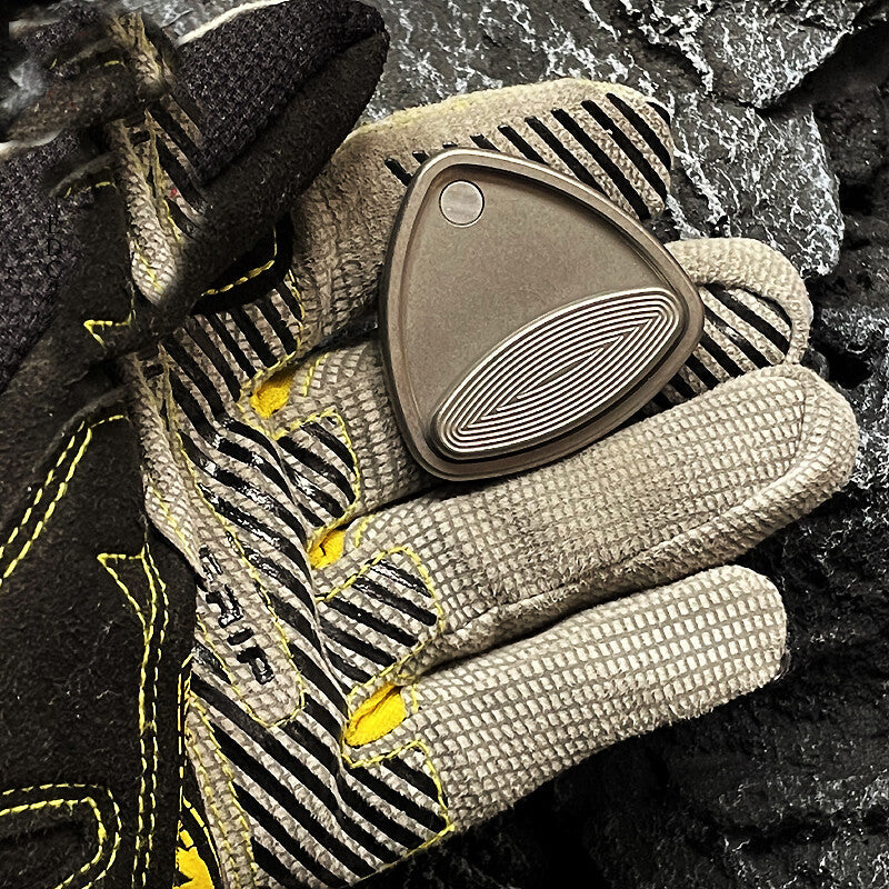 Titanium Alloy Click Clicker Revolve Slider Push Card Hand Fidget pocket EDC Toy 07FC0E-D4 - KOEEK