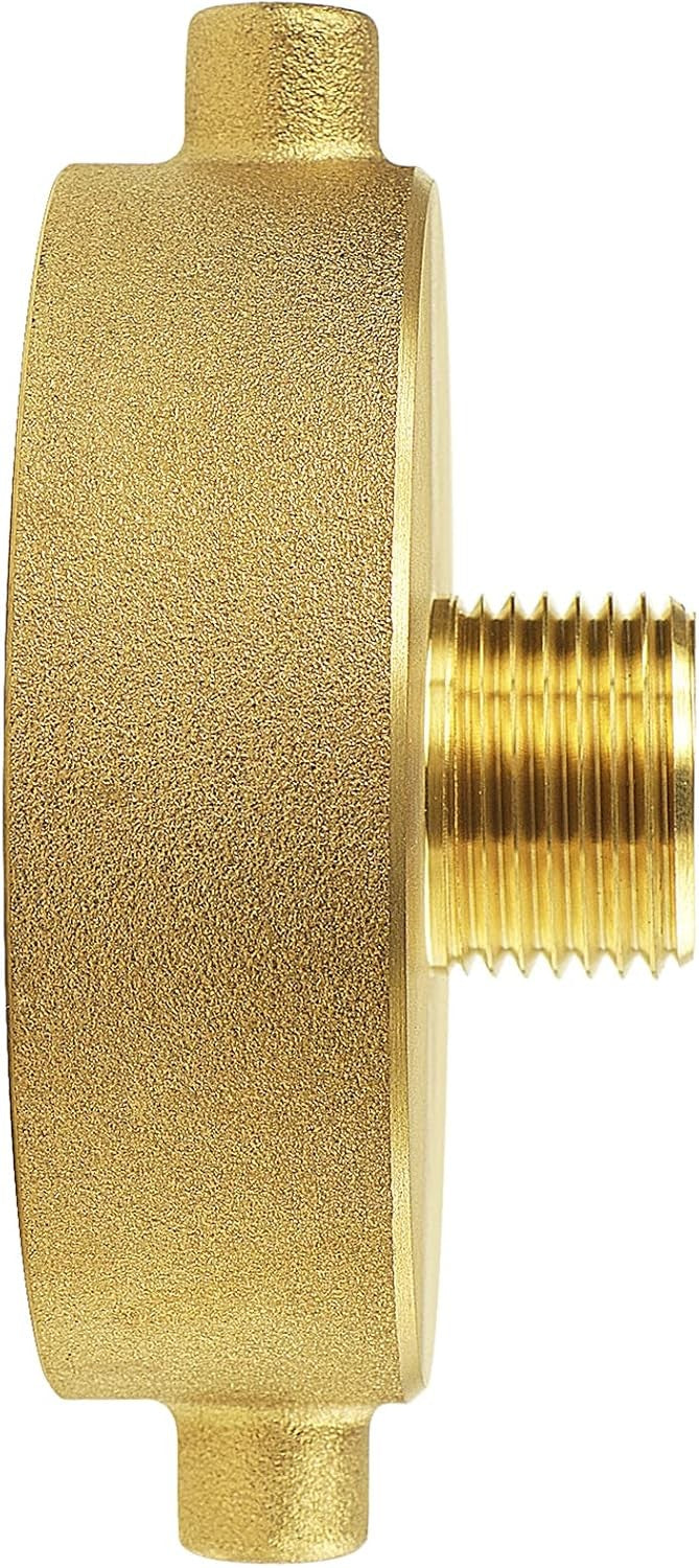 new NOVINO Fire Hydrant Hose Adapter 2-1/2" 2-1/2"NH x 3/4"GHT, Brass NOVINO - KOEEK