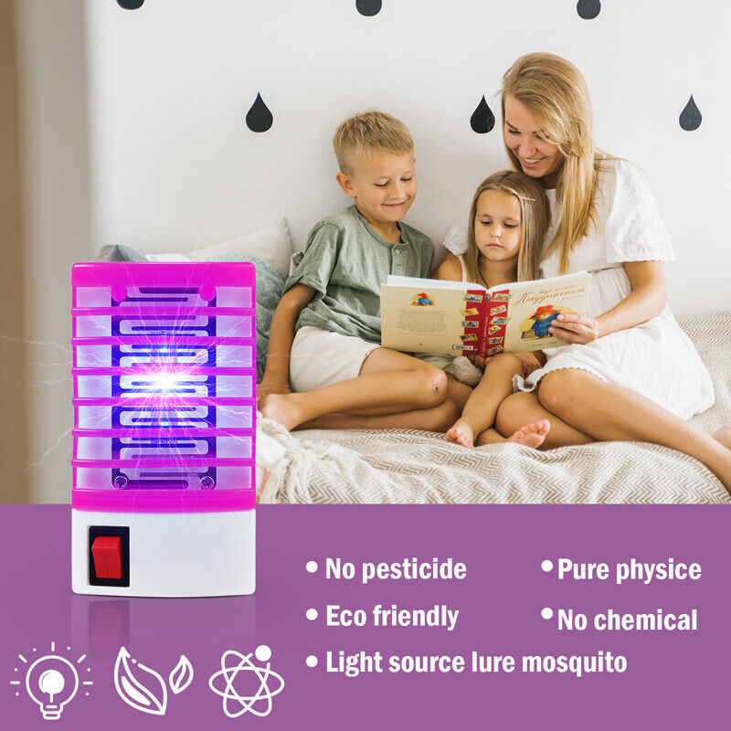 ny Elektrisk Mosquito Killer Lamp Bug Insect Zapper Night Light Trap Pest Repeller