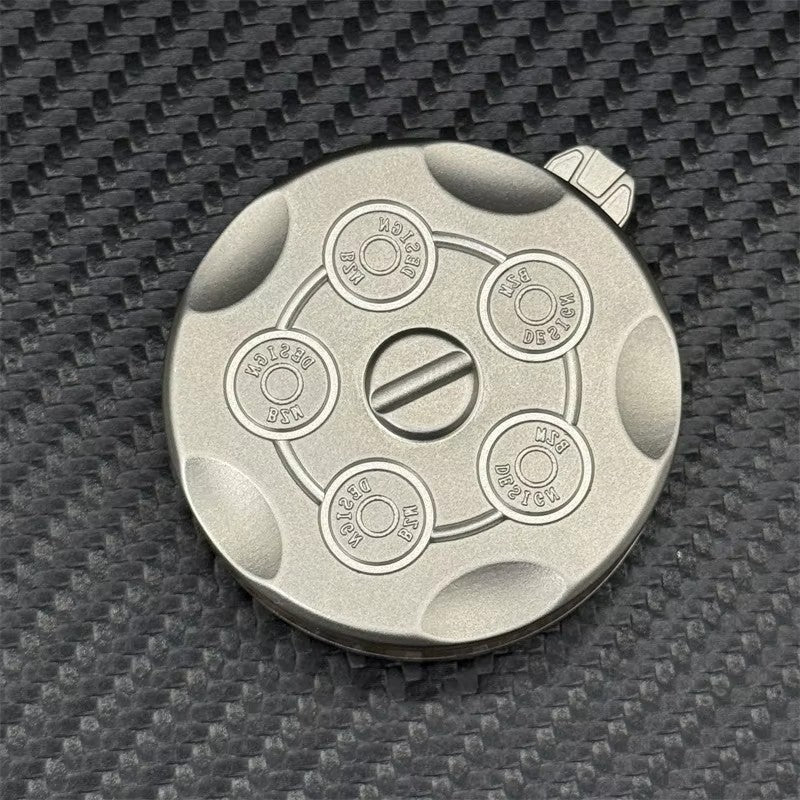 Press Dice Fidget Toy Exquisite Stainless Steel EDC Fidget Coin Fun Ratchet Coin 07FC0E-D4 - KOEEK