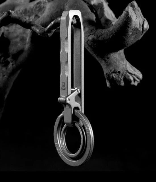 Titanium Alloy Quick Release Key Ring Keychain Belt Buckle Car Pendant EDC Tools 07FC0E-D4 - KOEEK