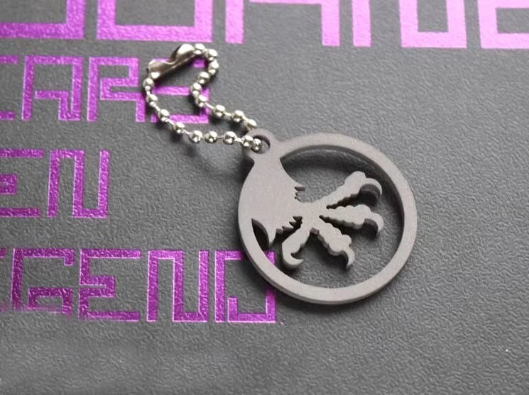 TC4 EDC Titanium Alloy Keychain Necklace PIN Pendant Backpack Decorative Tool 07FC0E-D4 - KOEEK