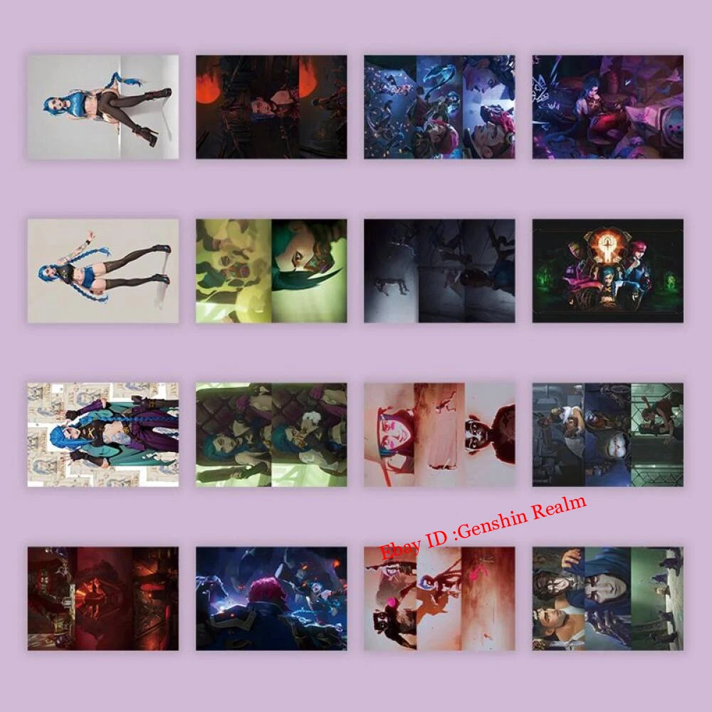120Pcs Anime Arcane：League of Legends Jinx Waterproof Stickers Decoratio Gift 07FC0E-D4 - KOEEK