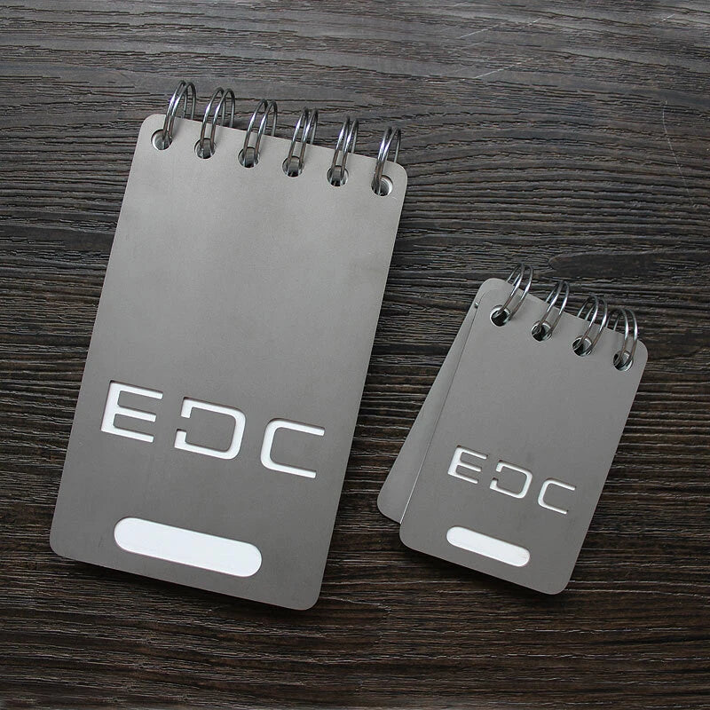 EDC Titanium Alloy Notepad Portable Recyclable Tools Outdoor Waterproof 07FC0E-D4 - KOEEK