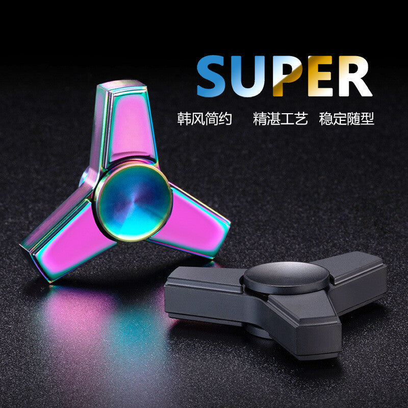 EDC Stainless steel Fidget Spinner Three leaf Hand Spinner Toy ADHD Finger Tools 07FC0E-D4 - KOEEK