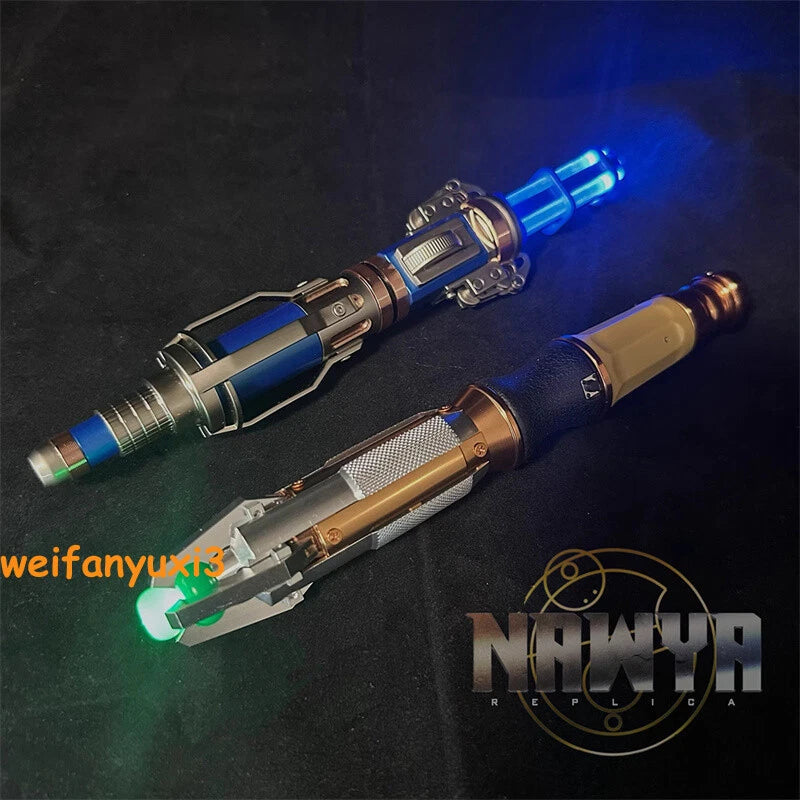 US SHIP Doctor Who 11th Metal Sonic Screwdriver LED Colorful Light Cosplay Props 07FC0E-D4 - KOEEK