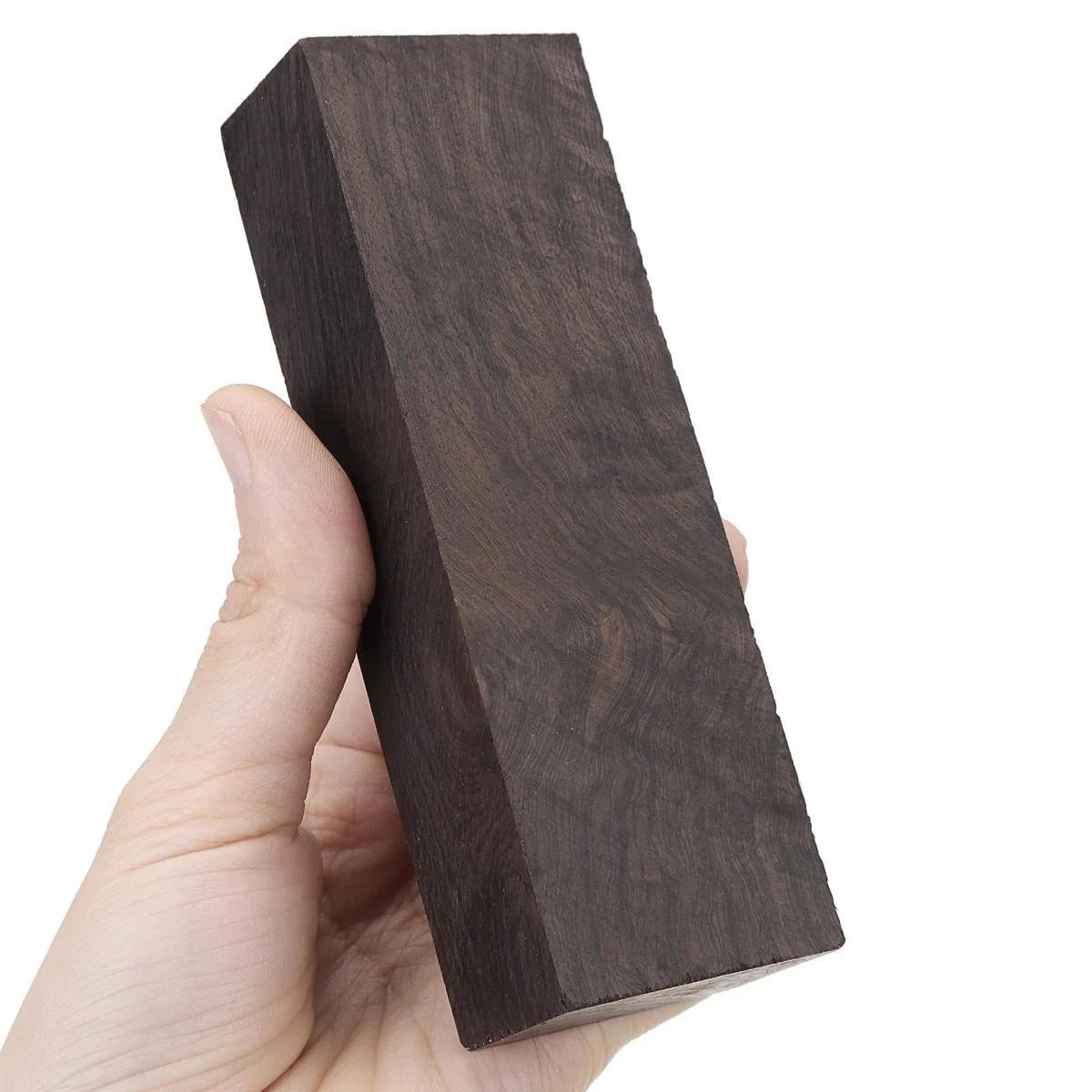African Blackwood Ebony Wood Material Knife Handle Scales Blanks 120x40x25mm 1Pc 07FC0E-D4 - KOEEK