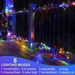 weillsnow 500 LED Multicolor Outdoor Christmas Lights 164Ft Plug in Waterproof 07FC0E-D4 - KOEEK