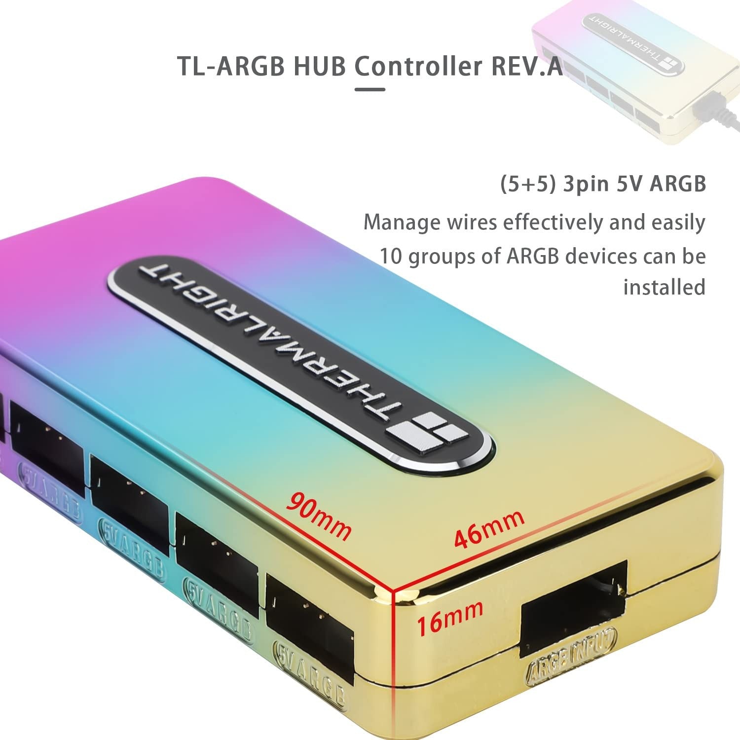 new Thermalright Integrated ARGB Fan Hub, 10-Port 3 Pin PC Controller, 5V... THERMALRIGHT - KOEEK