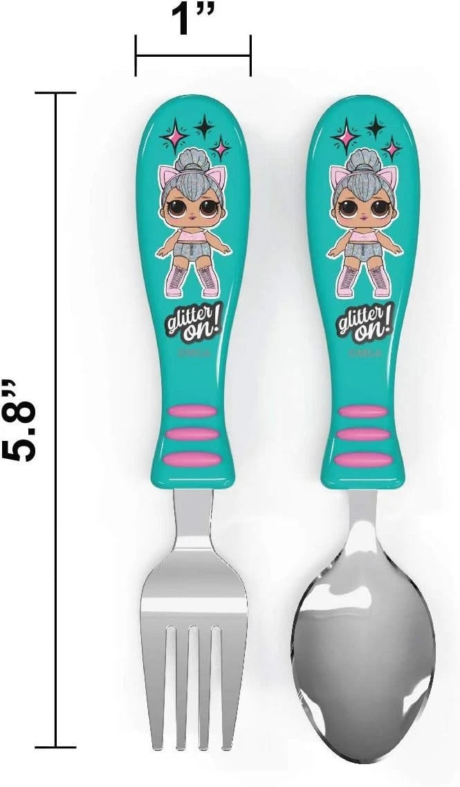 Zak Designs L.O.L. Surprise! Kitty Queen Fork & Spoon Set 2pc Kids ZAK_DESIGNS - KOEEK