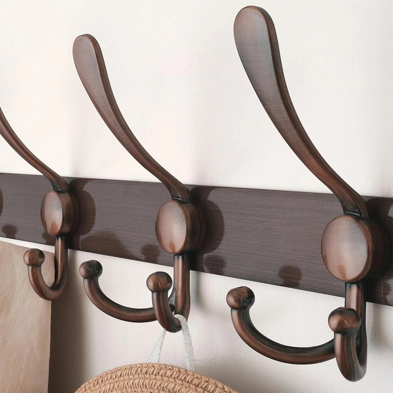 Wall-mounted coat rack - 38 inches long, 10 heavy-duty coat hooks 07FC0E-D4 - KOEEK