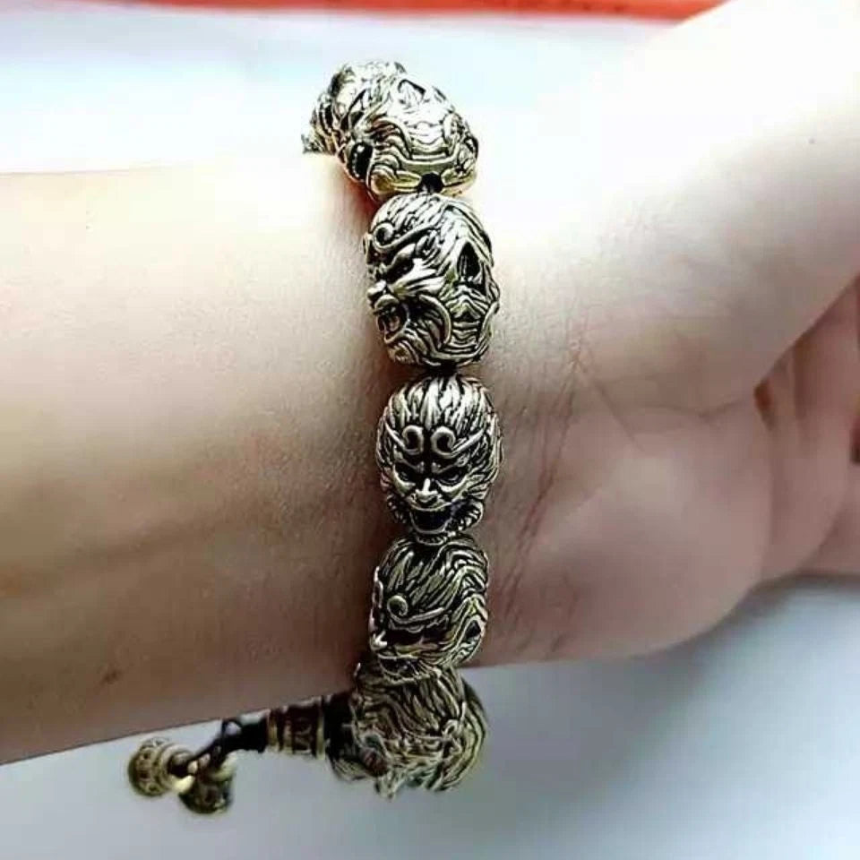 21mm Brass Vintage Bracelet Qi Tian Da Sheng Art Handcrafted Jewelry 07FC0E-D4 - KOEEK
