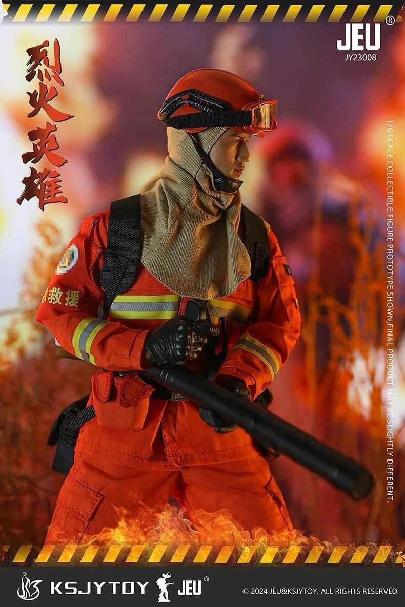 JEU JY23008 1/6 Fire Hero Forest Fire Fighter Action Figure 12" Male Model Doll JEU - KOEEK