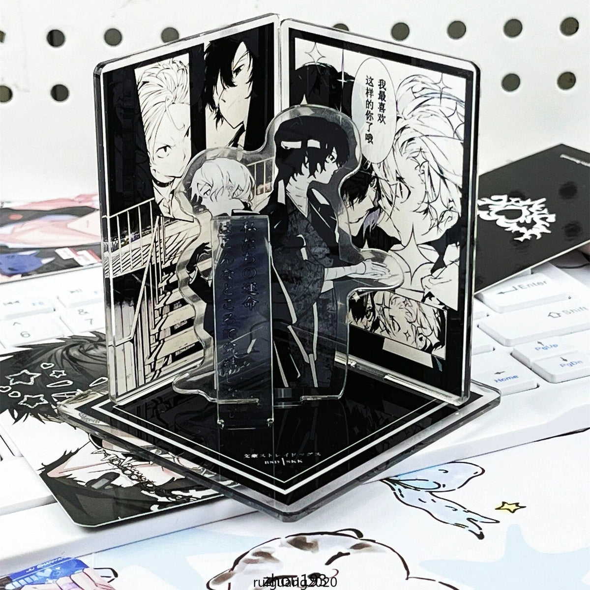Anime Bungo Stray Dogs Dazai Osamu Scene Acrylic Desktop Stand Figure Collection 07FC0E-D4 - KOEEK