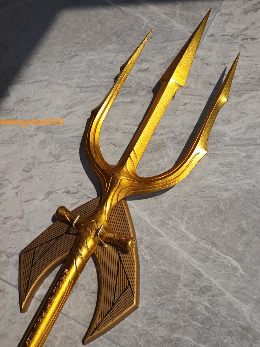 Scale Aquaman Steel Alloy Trident Cosplay Prop 1:1 Full Metal Ornament Toy 210cm 07FC0E-D4 - KOEEK