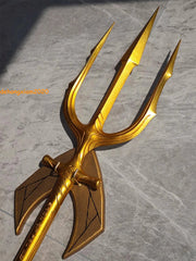 Scale Aquaman Steel Alloy Trident Cosplay Prop 1:1 Full Metal Ornament Toy 210cm 07FC0E-D4 - KOEEK
