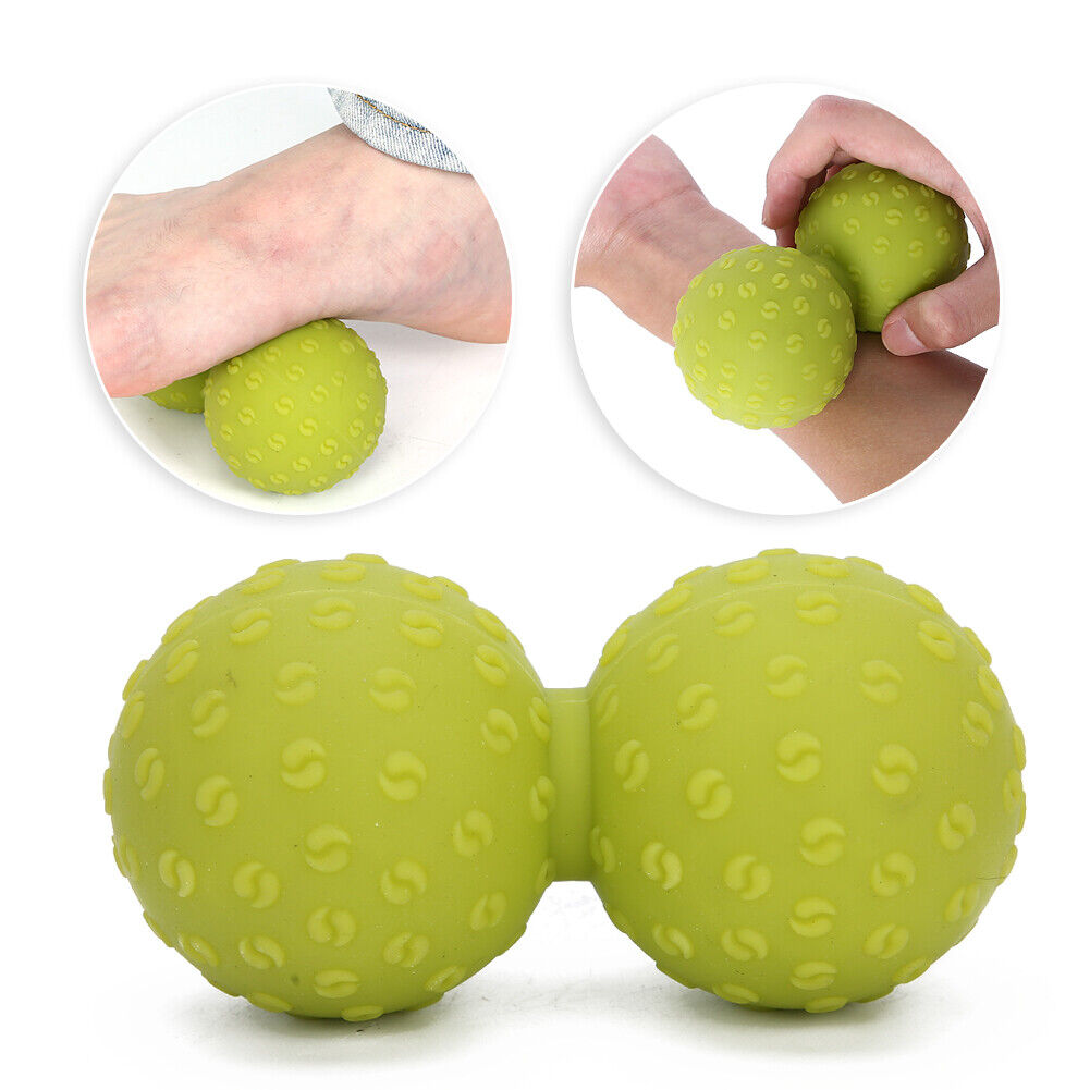 new Double Massage Ball Back Shoulder Release Deep Tissue Massage Ball(Green ) HGF koeek - KOEEK