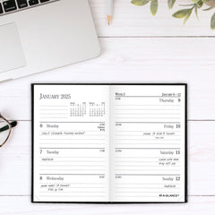 new AT-A-GLANCE 2025 Fine Diary, Weekly & Monthly 2-3/4" x 4-1/4", Black AT-A-GLANCE - KOEEK