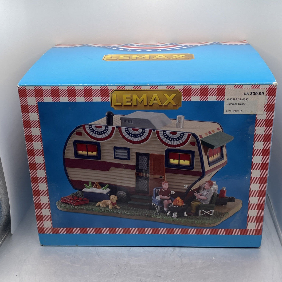 Lemax 2018 Summer Trailer Porcelain Lighted Display USA 4th Of July Patriotic LEMAX - KOEEK
