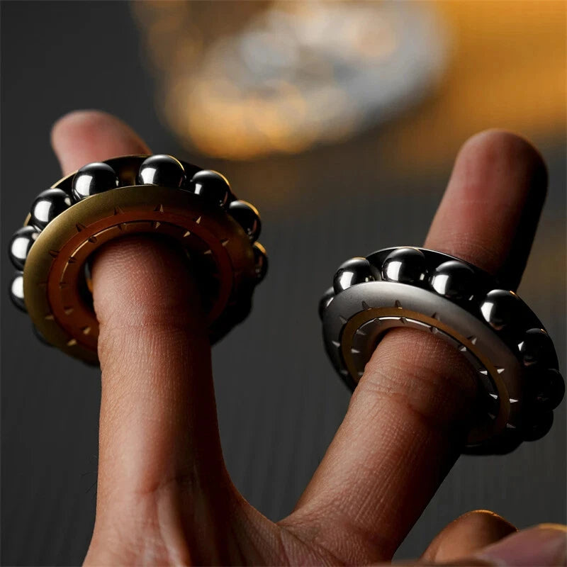Novel MechNovanical Buddha Beads Fidget Ring Creative EDC Metal Adult Fidget Toy 07FC0E-D4 - KOEEK