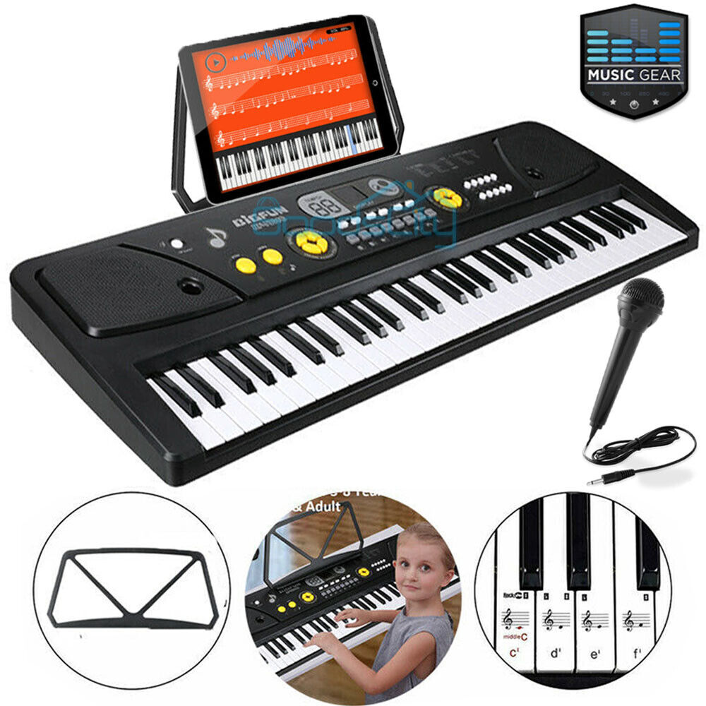 nytt Smart Digital Piano Keyboard 61 Key - Bærbart elektronisk instrument med mikrofon