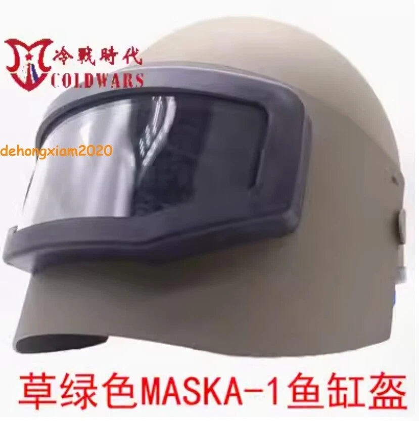 Russian MASKA-1 Tactical Helmet ABS Fish Tank helmet Replica Metal Shield EVRI 07FC0E-D4 - KOEEK