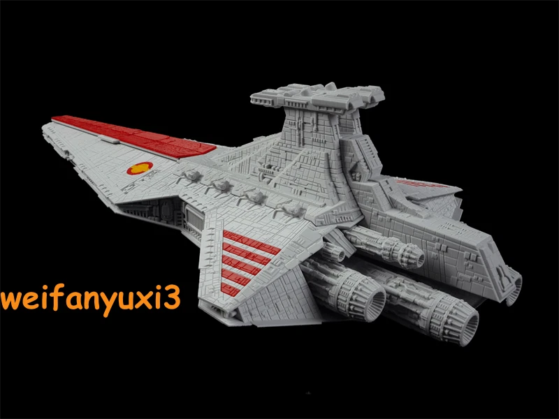 1/3200 Star Wars Venator-class Star Destroyer 3D Print Assemble Model Kit w/Base 07FC0E-D4 - KOEEK