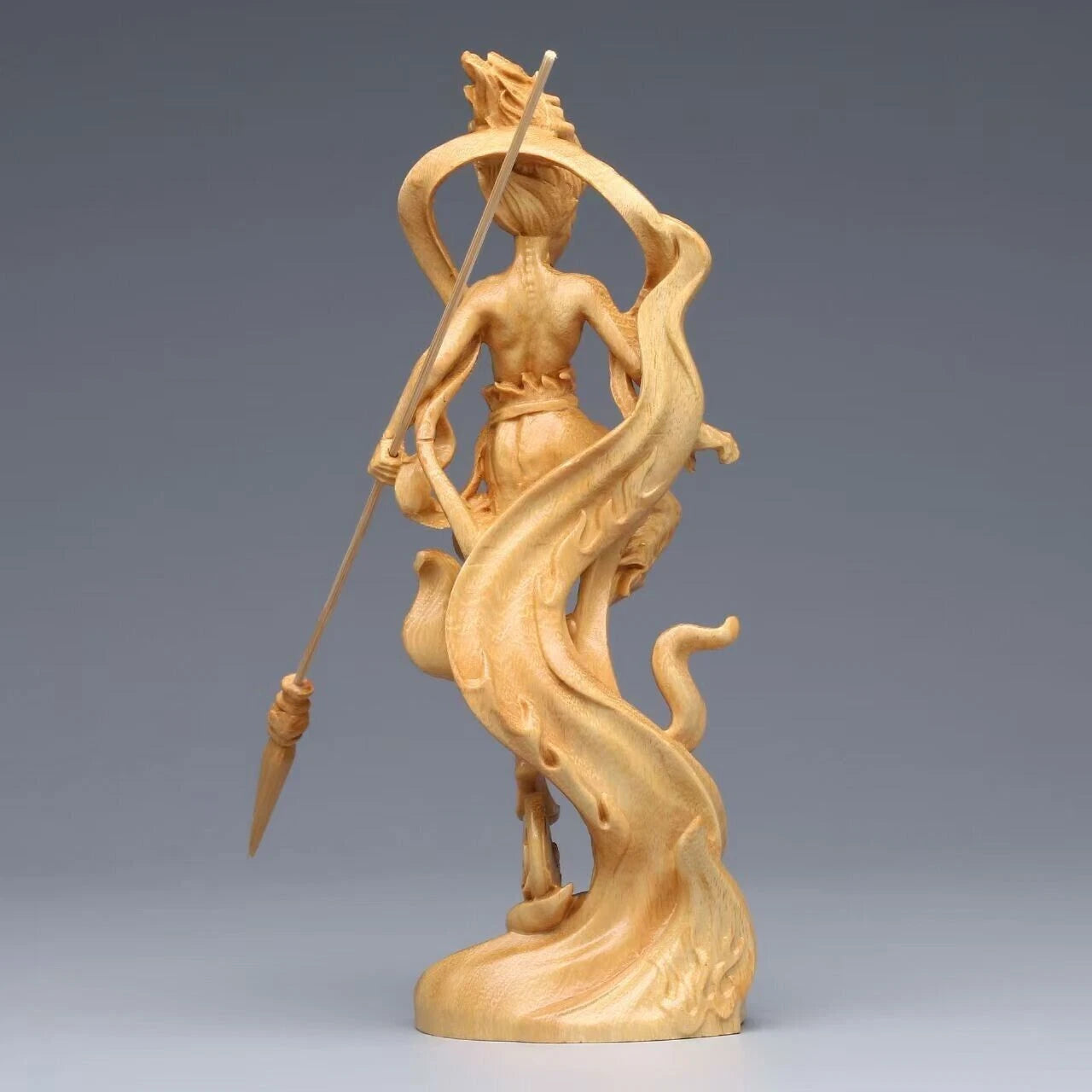 Thuja sutchuenensis Wood Carving - Nezha Figure Model Decor,Car Decoration, Gift 07FC0E-D4 - KOEEK